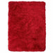 Montana Super Plush Heavyweight High-Density Luxury Hand-Woven Soft High-Pile Plain Shaggy Red Rug