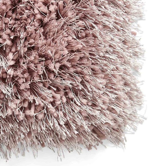 Montana Super Plush Heavyweight High-Density Luxury Hand-Woven Soft High-Pile Plain Shaggy Rose Round Rug