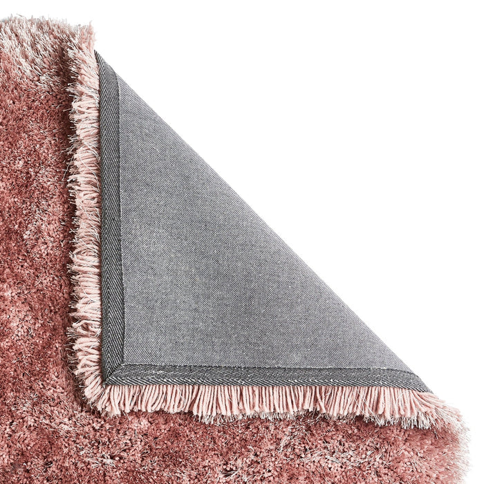 Montana Super Plush Heavyweight High-Density Luxury Hand-Woven Soft High-Pile Plain Shaggy Rose Round Rug