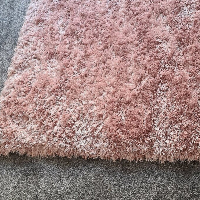 Montana Super Plush Heavyweight High-Density Luxury Hand-Woven Soft High-Pile Plain Shaggy Rose Rug