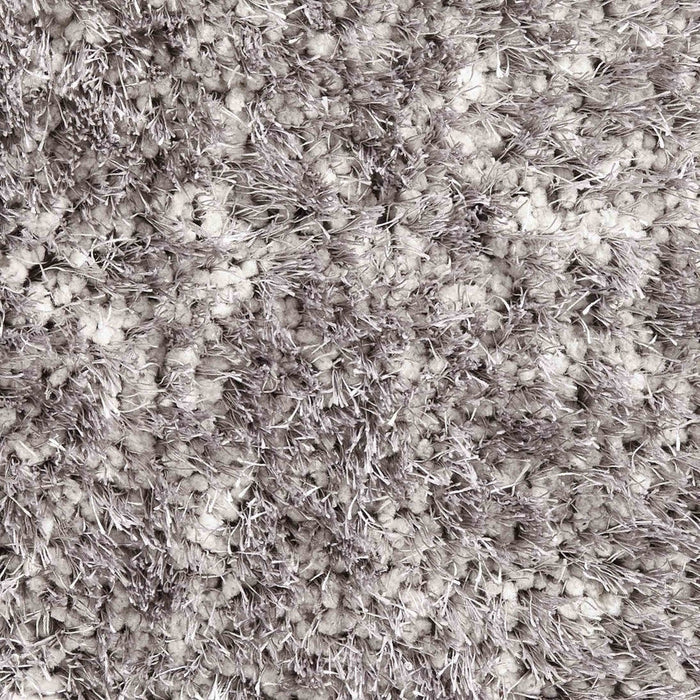 Montana Super Plush Heavyweight High-Density Luxury Hand-Woven Soft High-Pile Plain Shaggy Silver Round Rug