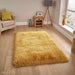 Montana Super Plush Heavyweight High-Density Luxury Hand-Woven Soft High-Pile Plain Shaggy Yellow Rug