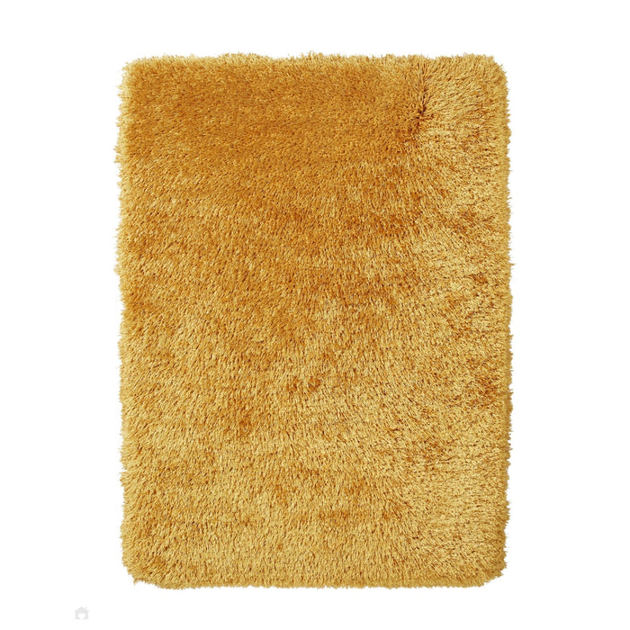 Montana Super Plush Heavyweight High-Density Luxury Hand-Woven Soft High-Pile Plain Shaggy Yellow Rug