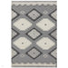 Monty MN01 Tribal Modern Geometric Durable Stain-Resistant Weatherproof Flatweave In-Outdoor Black/Cream Rug