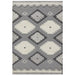 Monty MN01 Tribal Modern Geometric Durable Stain-Resistant Weatherproof Flatweave In-Outdoor Black/Cream Rug