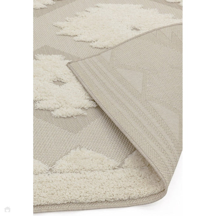 Monty MN02 Tribal Modern Geometric Durable Stain-Resistant Weatherproof Flatweave In-Outdoor Natural/Cream Rug