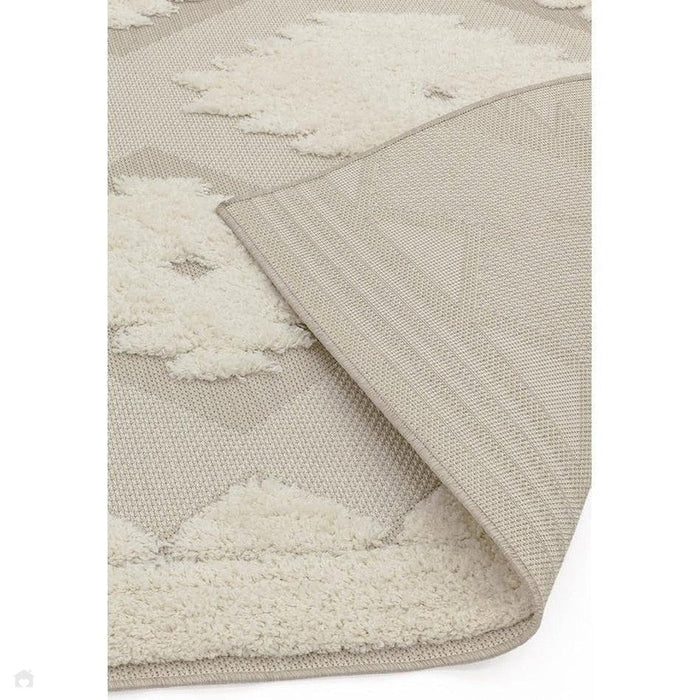 Monty MN02 Tribal Modern Geometric Durable Stain-Resistant Weatherproof Flatweave In-Outdoor Natural/Cream Rug