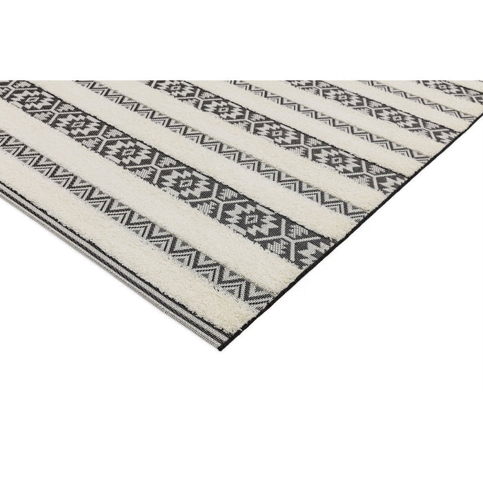 Monty MN04 Stripe Modern Durable Stain-Resistant Weatherproof Flatweave In-Outdoor Natural/Cream Rug