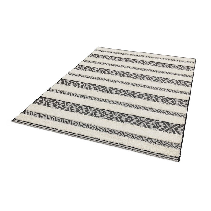 Monty MN04 Stripe Modern Durable Stain-Resistant Weatherproof Flatweave In-Outdoor Natural/Cream Rug