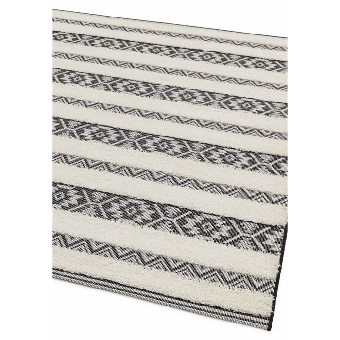 Monty MN04 Stripe Modern Durable Stain-Resistant Weatherproof Flatweave In-Outdoor Natural/Cream Rug