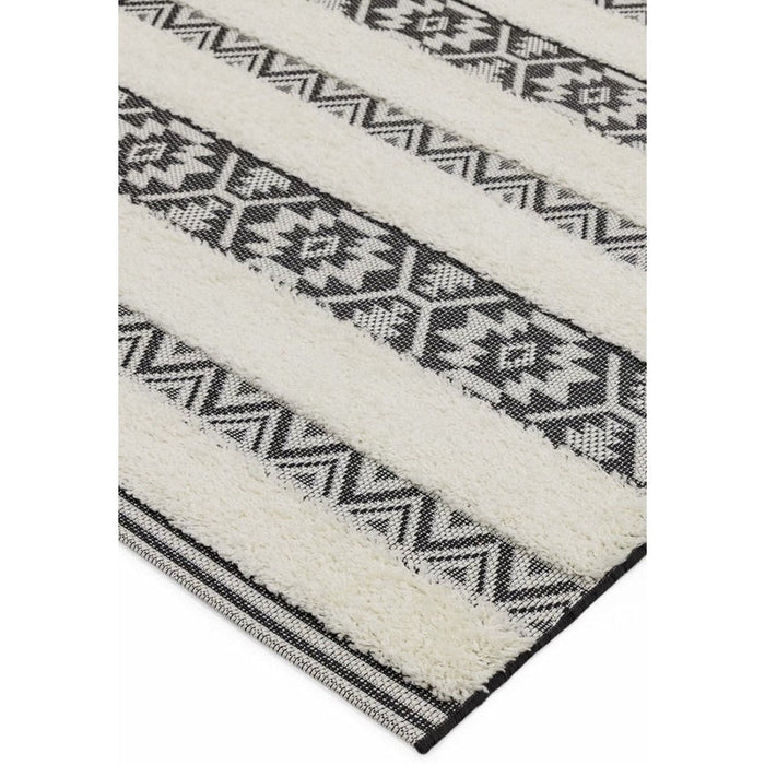 Monty MN04 Stripe Modern Durable Stain-Resistant Weatherproof Flatweave In-Outdoor Natural/Cream Rug