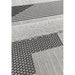 Monty MN05 Geometric Modern Durable Stain-Resistant Weatherproof Flatweave In-Outdoor Black/Grey Rug