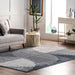 Moon Patterned Area Rug 160x230 cm Grey