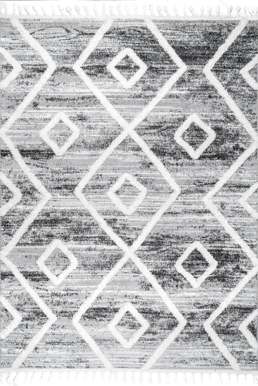 Morgan Diamond Trellis Area Rug 160x230 cm Dark Grey