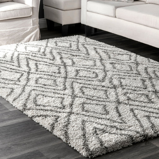 Moroccan Area Rug 160x230 cm in Ivory
