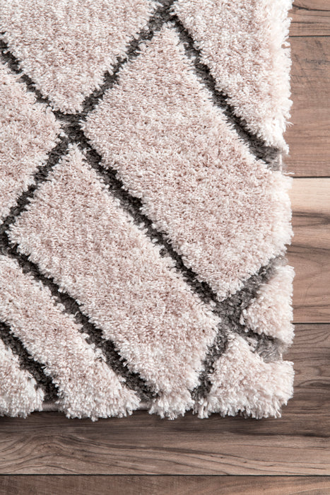 Moroccan Area Rug Light Beige for Living Room Décor