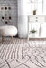 Moroccan Area Rug Light Beige for Living Room Décor