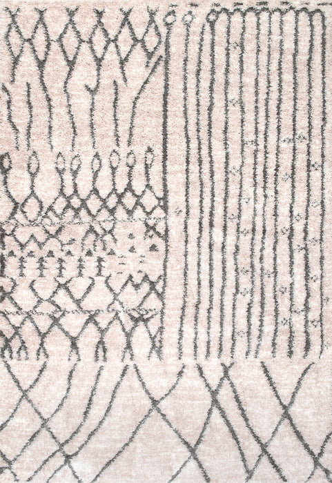 Moroccan Area Rug Light Beige for Living Room Décor