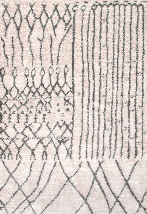 Moroccan Area Rug Light Beige for Living Room Décor