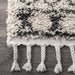 Moroccan Area Rug With Tassels In Off White Color