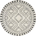 Moroccan Area Rug With Tassels In Off White Color