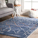 Moroccan Area Rug in Blue for Contemporary Decor