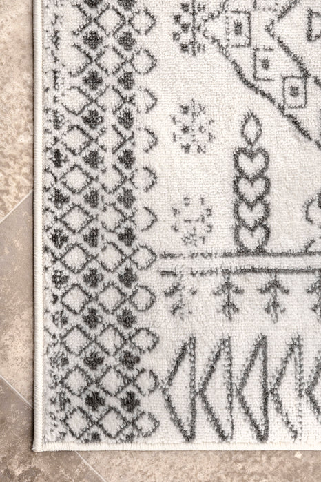 Moroccan Area Rug in Light Grey for Stylish Interiors