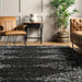 Moroccan Black Diamond Pinstripes Shag Rug 60cm x 90cm