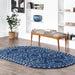 Moroccan Blue Tassel Area Rug 140x200 cm