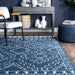 Moroccan Blue Tassel Area Rug 140x200 cm