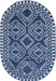 Moroccan Blue Tassel Area Rug 140x200 cm