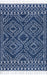 Tappeto marocchino blu con nappe 150x240 cm