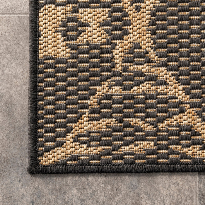 Moroccan Charcoal Area Rug for Indoor and Outdoor Use