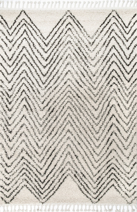 Marokkaans Chevron vloerkleed gebroken wit 80x150 cm