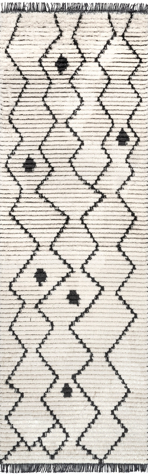 Moroccan Chevron Tasseled Area Rug 120x180 cm