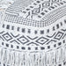 Moroccan Cotton Pouf With Tassels And Knotting