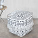 Moroccan Cotton Pouf With Tassels And Knotting