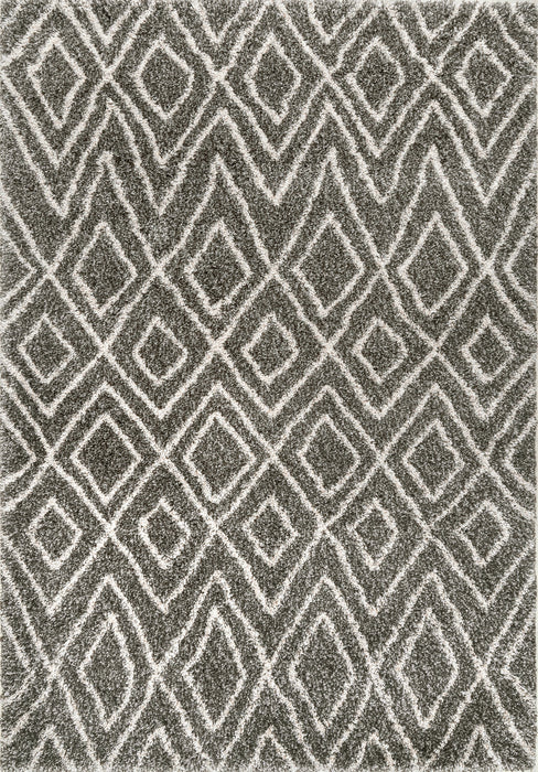 Moroccan Diamond Area Rug 160x230 cm Dark Grey