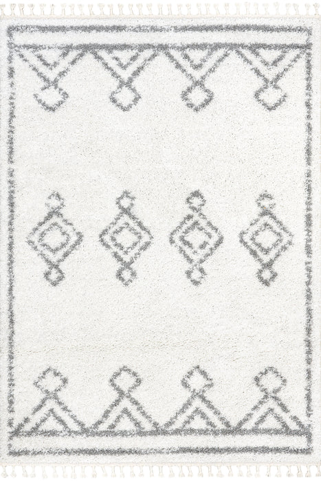 Moroccan Diamond Drop Tassel Shag Rug 160 x 230 cm