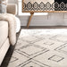 Moroccan Diamond Pattern Wool Area Rug 120 x 180 cm