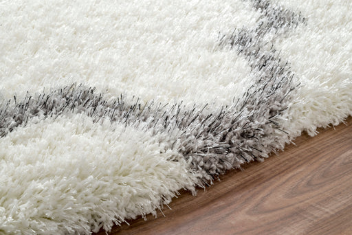 Maroccan Diamond Shag Area Rug 170x240 cm elfenben