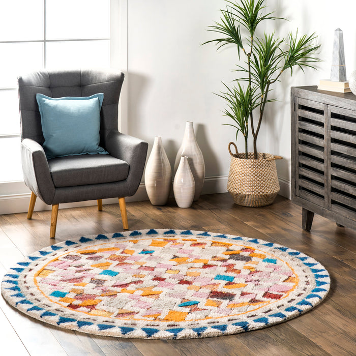 Moroccan Diamond Shag Rug in Multicolor 80x150 cm