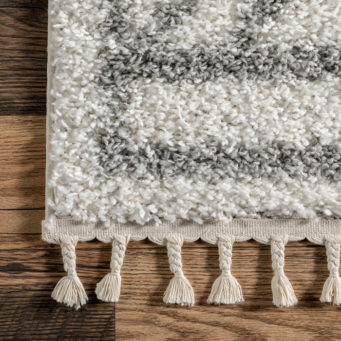 Moroccan Diamond Tassel Area Rug 120x180 cm