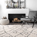 Moroccan Diamond Tassel Area Rug 140x200 cm Off White