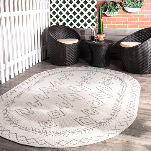 Moroccan Diamonds Area Rug for Indoor Outdoor Use