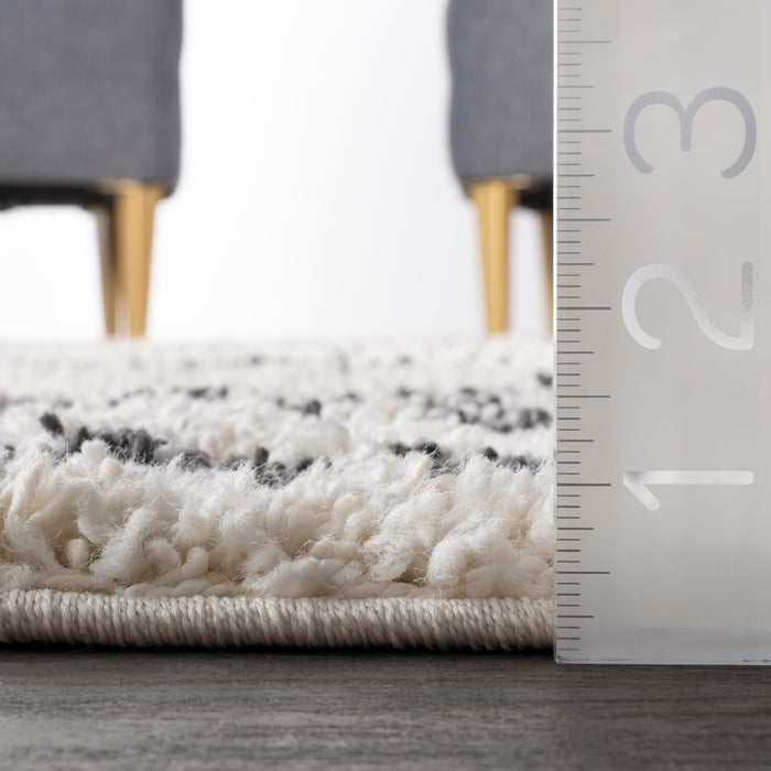 Moroccan Drop Tassel Area Rug 152x244 cm Off White