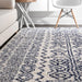 Moroccan Geometric Area Rug Navy 160x230 cm