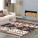 Moroccan Grey Diamond Shag Rug With Tassels 140x200 cm