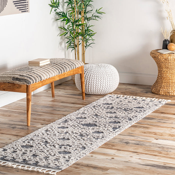 Moroccan Grey Textured Area Rug 150x240 cm