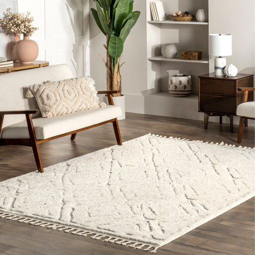Moroccan-Inspired Cream Area Rug for Modern Spaces